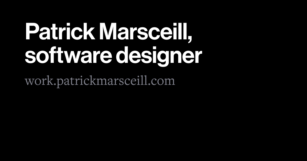 Patrick Marsceill, software designer